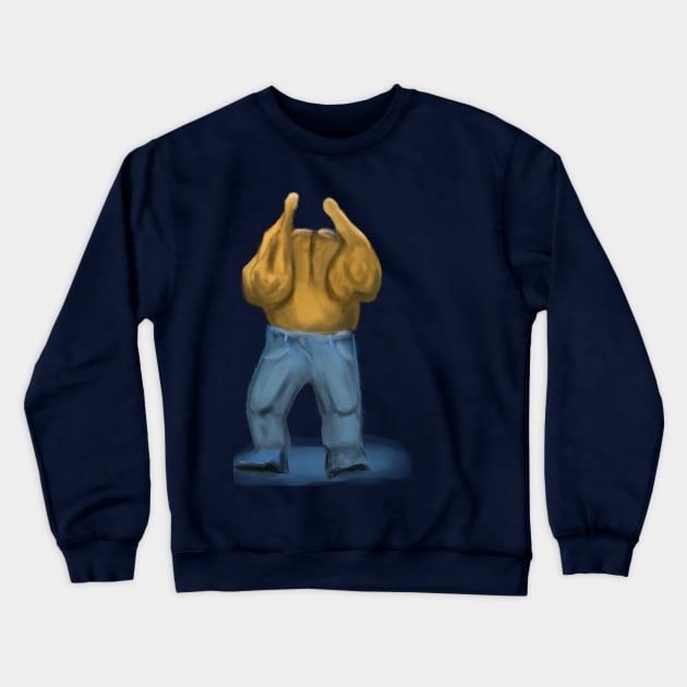 Denim Chicken Crewneck Sweatshirt by AidanJWar